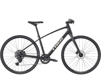 Trek FX 2 Stepover sort hybridsykkel trening